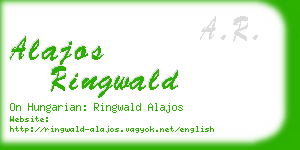 alajos ringwald business card